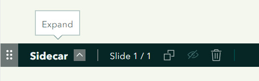 Expand on sidecar block.